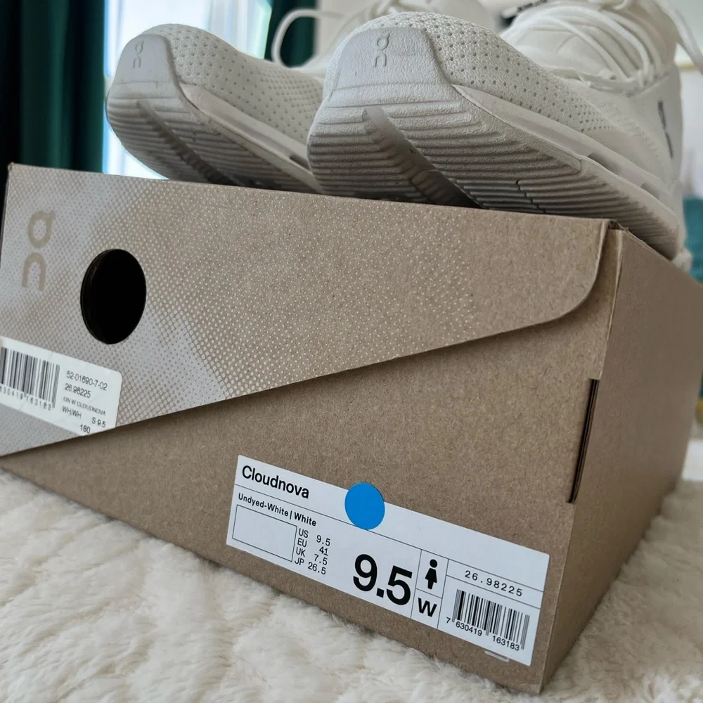 On Women’s Running Cloudnova 2 Sneakers in Undyed White, Size 9.5 - Picture 12 of 13